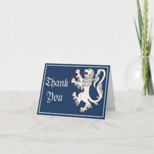 Tarjeta De Agradecimiento Lion Rampant Argent Gracias Card