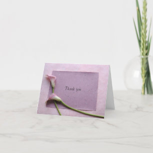 Tarjeta De Agradecimiento Lirios de calla rosada