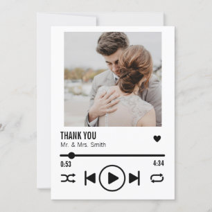Tarjeta De Agradecimiento Lista de reproducción personalizada de la canción 