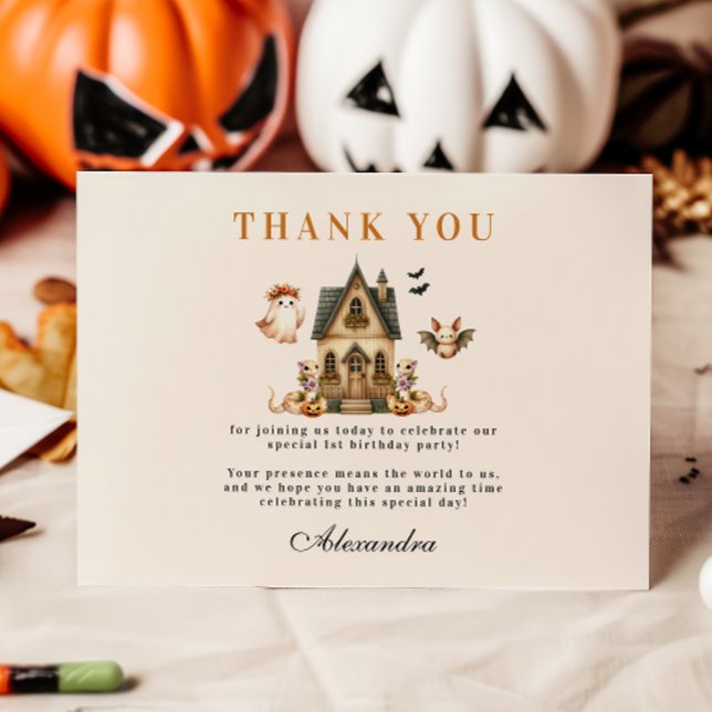 Tarjeta De Agradecimiento Little Boo Boho Birday Bash (Subido por el creador)