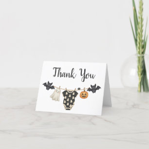 Tarjeta De Agradecimiento Little Boo Clothesline Baby Shower