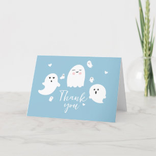Tarjeta De Agradecimiento Little Boo Ghost Boy Baby Shower