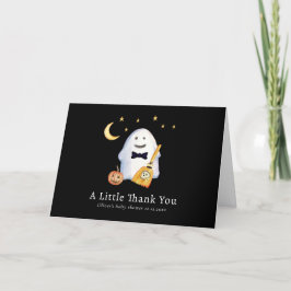 Tarjeta De Agradecimiento Little Boo Ghost Hollaween Baby Shower