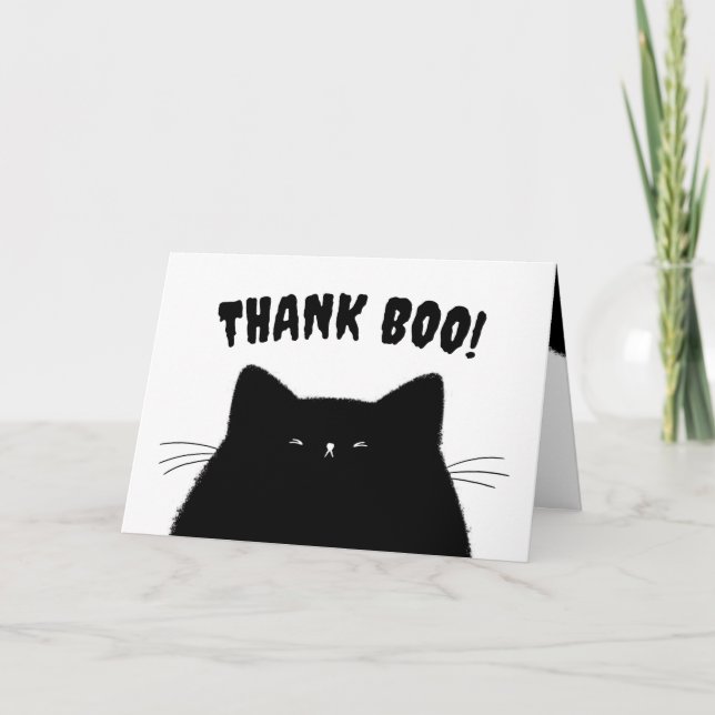 Tarjeta De Agradecimiento Little Boo Halloween Baby Shower (Anverso)