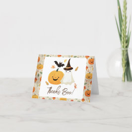 Tarjeta De Agradecimiento Little Boo Halloween Gracias Baby Shower
