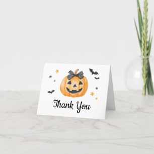 Tarjeta De Agradecimiento Little Boo Spookkin Pumpkin Baby Shower