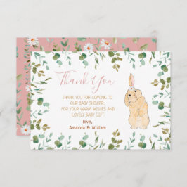 Tarjeta De Agradecimiento Little Bunny Baby Shower Gracias