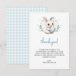 Tarjeta De Agradecimiento Little Bunny Easter Baby Shower