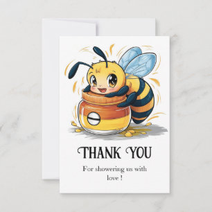 Tarjeta De Agradecimiento Little Colorful Bee Baby Shower