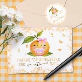 Tarjeta De Agradecimiento Little Cutie Babies Shower Thank You Card