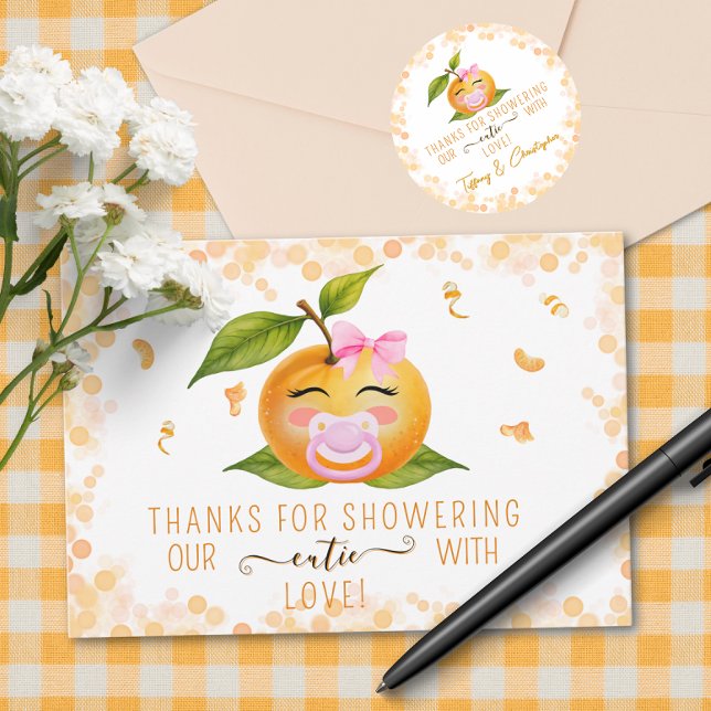 Tarjeta De Agradecimiento Little Cutie Babies Shower Thank You Card (Subido por el creador)