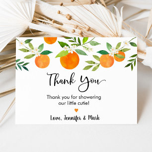 Tarjeta De Agradecimiento Little Cutie Greeneration Floral Baby Shower