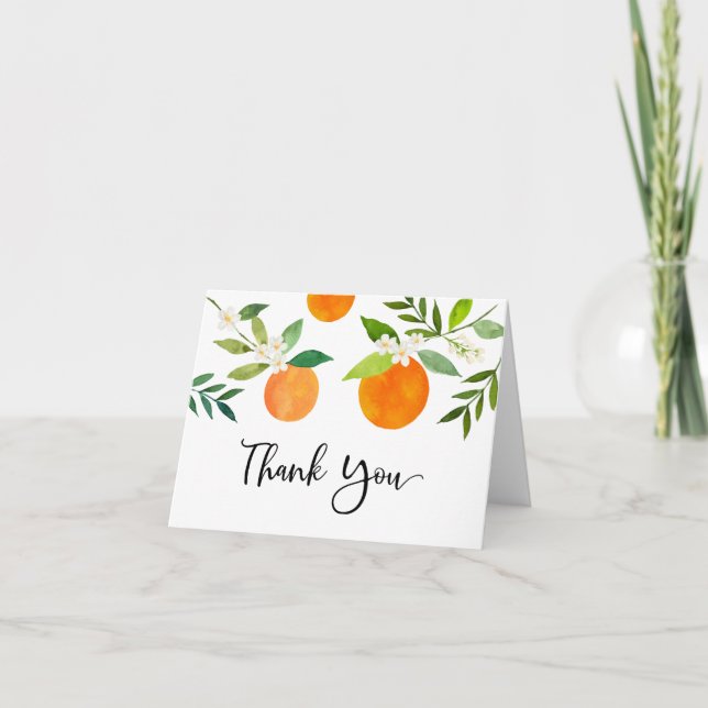 Tarjeta De Agradecimiento Little Cutie Greeneration Floral Baby Shower (Anverso)