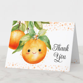 Tarjeta De Agradecimiento Little Cutie Naranja Citrus