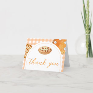 Tarjeta De Agradecimiento Little Cutie Pie Gingham Baby Shower