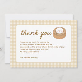 Tarjeta De Agradecimiento Little Dumpling Bao Baby Shower