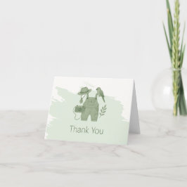 Tarjeta De Agradecimiento Little Explorer Adventure Baby Shower