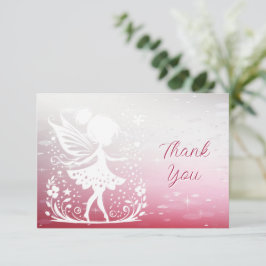 Tarjeta De Agradecimiento Little Fairy Floral Gracias Card