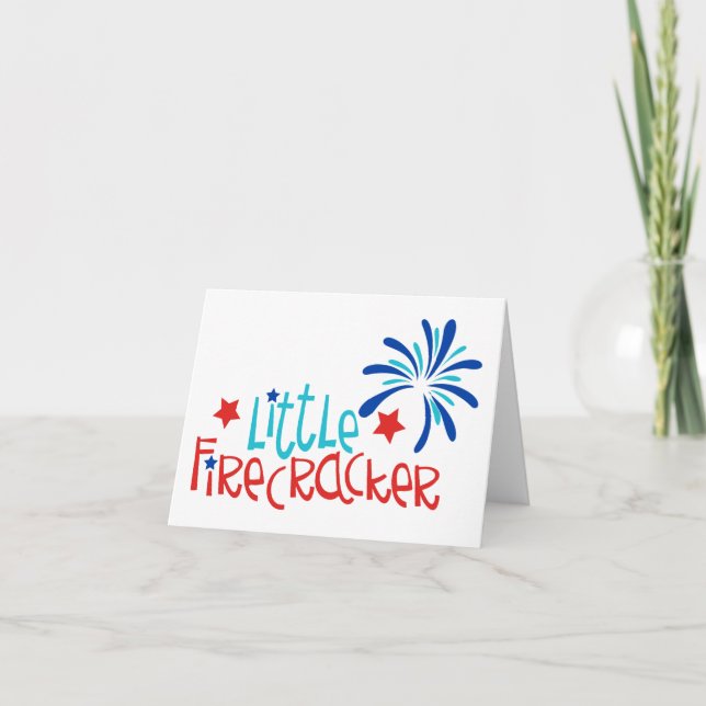 Tarjeta De Agradecimiento Little Firecracker (Anverso)