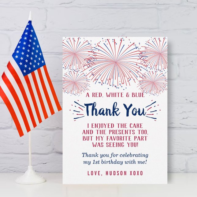 Tarjeta De Agradecimiento Little Firecracker 4 Del 1 De Julio (Subido por el creador)