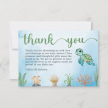Little Hatchling Sea Turtle Baby Shower Gracias