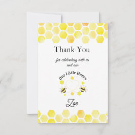 Tarjeta De Agradecimiento Little Honey Thank You Card Kids 1st Birthday