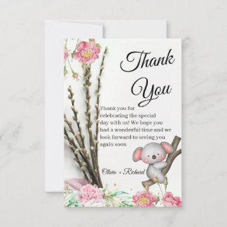 Tarjeta De Agradecimiento Little Koala Wedding Thank You Card for Guests All