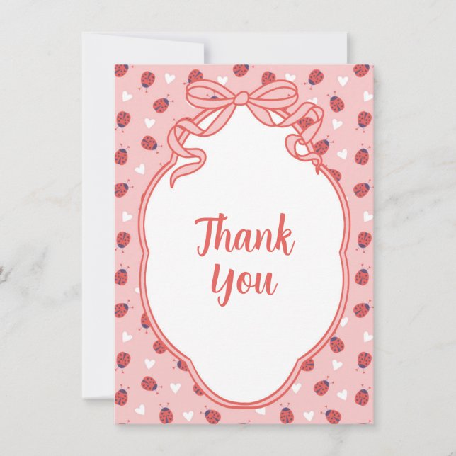 Tarjeta De Agradecimiento Little Lady on the Way Flat Thank You Card (Anverso)