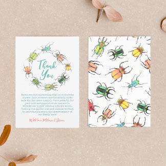 Tarjeta De Agradecimiento Little Love Bug Baby Shower