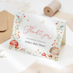 Tarjeta De Agradecimiento Little Love Bug Garden Baby Shower Gracias