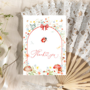 Tarjeta De Agradecimiento Little Love Bug Wildflower Baby Shower