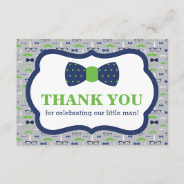 Tarjeta de agradecimiento Little Man, corbata de m