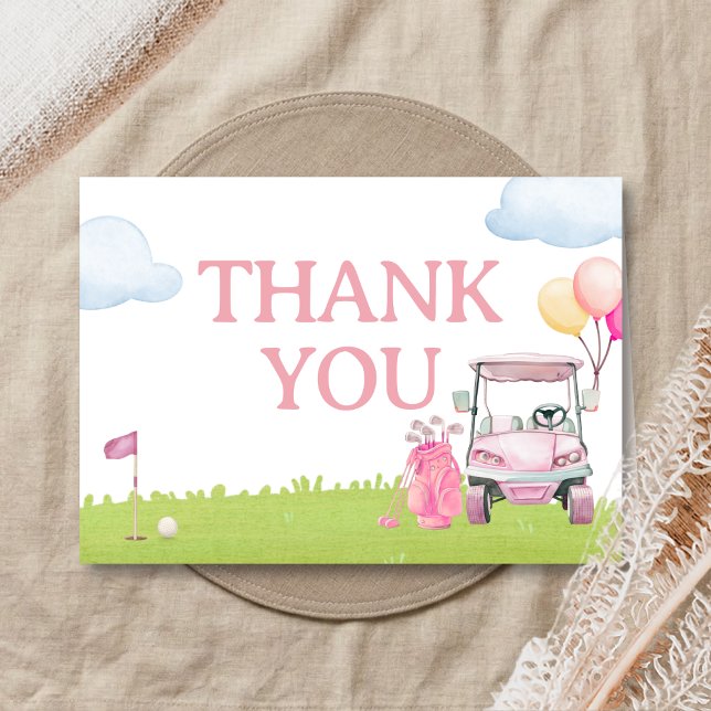 Tarjeta De Agradecimiento Little Putter Golf Baby Shower (Subido por el creador)