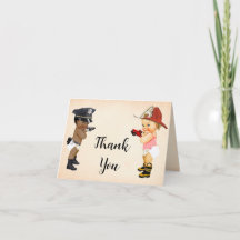 Tarjeta de agradecimiento Little Recruit Baby Show
