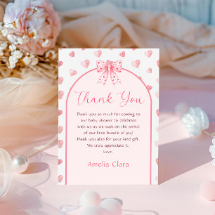 Tarjeta De Agradecimiento Little Slove Valentines Baby Shower
