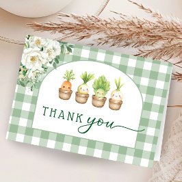 Tarjeta De Agradecimiento Little Sprout Baby Shower Folded Thank You Cards
