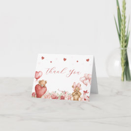 Tarjeta De Agradecimiento Little Sweetheart Baby Shower Thank You Card