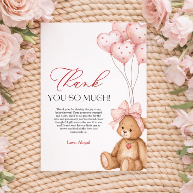 Tarjeta De Agradecimiento Little Sweetheart Valentine Baby Shower (Little Sweetheart Valentine Baby Shower Thank You Card)
