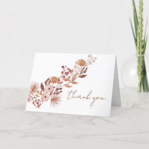 Tarjeta De Agradecimiento Little Wildflower Boho Baby Shower otoño