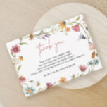 Tarjeta De Agradecimiento Little Wildflower Floral Baby Shower<br><div class="desc">Little Wildflower Floral Baby Shower</div>