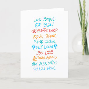 Tarjeta De Agradecimiento Live Simple 2