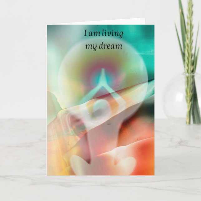 Tarjeta De Agradecimiento Live your dream (Anverso)