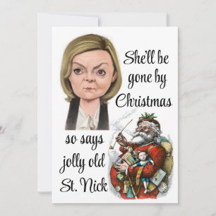 Tarjeta De Agradecimiento Liz Truss se irá por Navidades