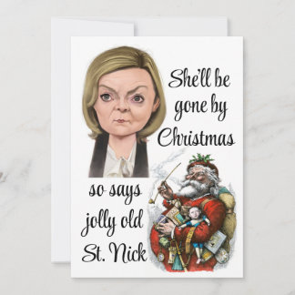 Tarjeta De Agradecimiento Liz Truss se irá por Navidades