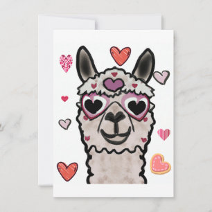 Tarjeta De Agradecimiento Llama genial con gafas de sol de corazón