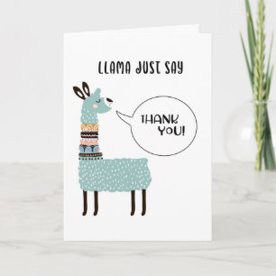 Tarjeta De Agradecimiento Llama sólo di gracias