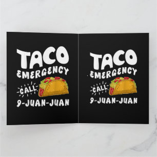 Tarjeta De Agradecimiento Llamada de Emergencia Taco 9 Juan Juan Divertido