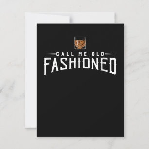 Tarjeta De Agradecimiento Llámame Whisky Old Fashioned