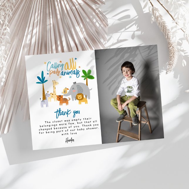 Tarjeta De Agradecimiento Llamando a todos los animales de fiesta Fiesta de  (Subido por el creador)