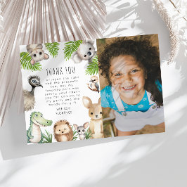 Tarjeta De Agradecimiento Llamando a todos los animales de la fiesta | Fiest